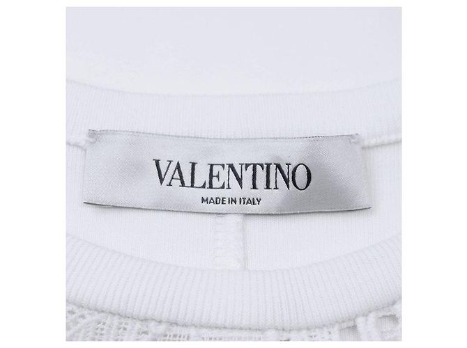Sudadera de algodón con cordones Valentino Trainer Blanco - vista 10
