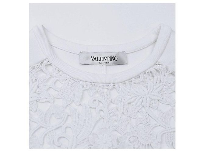Sudadera de algodón con cordones Valentino Trainer Blanco - vista 3