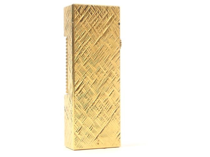 Alfred Dunhill Dunhill Crosscut Square Lighter Golden - view 3