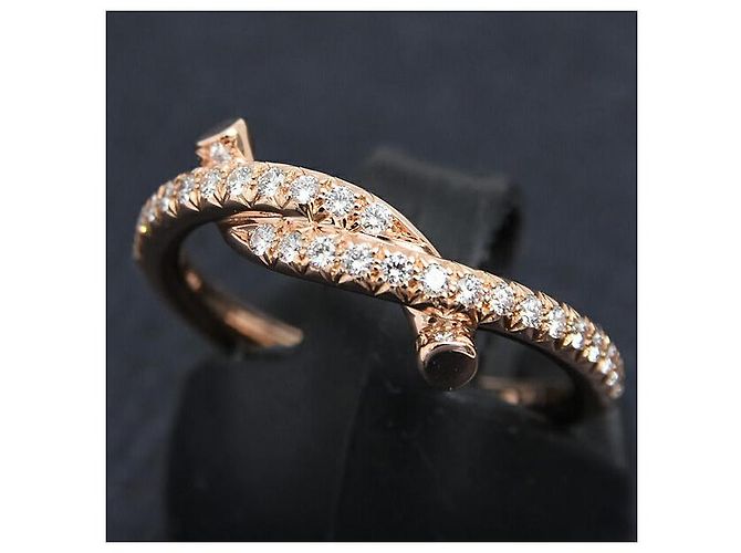 Cartier Entrelacés 750PG Diamantring Größe 50 Pink - Ansicht 10
