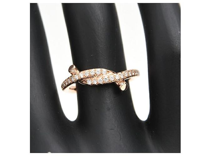 Cartier Entrelacés 750PG Diamantring Größe 50 Pink - Ansicht 8