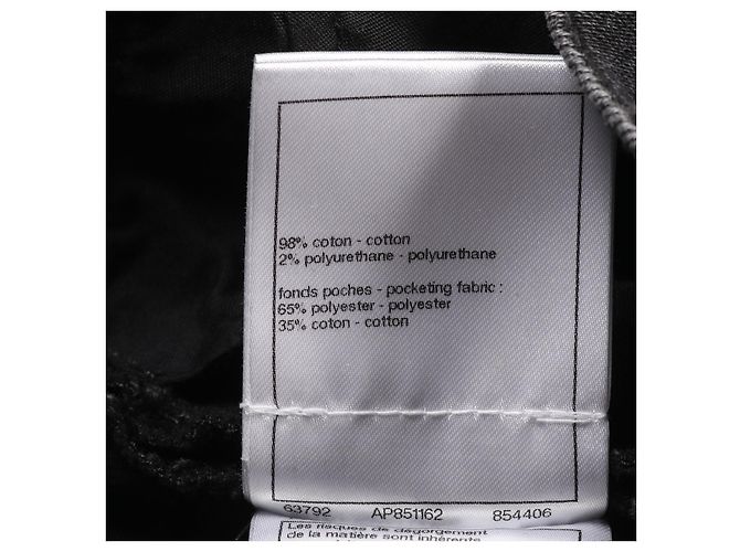 Pantalones de mezclilla con puntos Coco Mark de Chanel Negro - vista 6