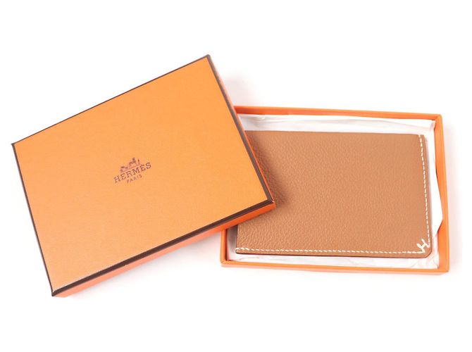 Hermès Hermes Hserie Evercolor Card Case Golden - view 2