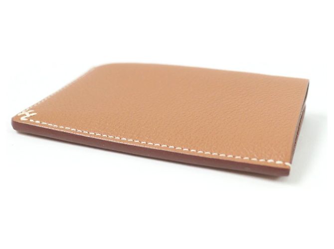 Hermès Hermes Hserie Evercolor Card Case Golden - view 4