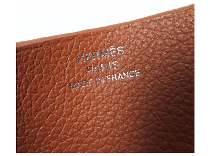 Hermès Hermes Hserie Evercolor Card Case Golden - view 8