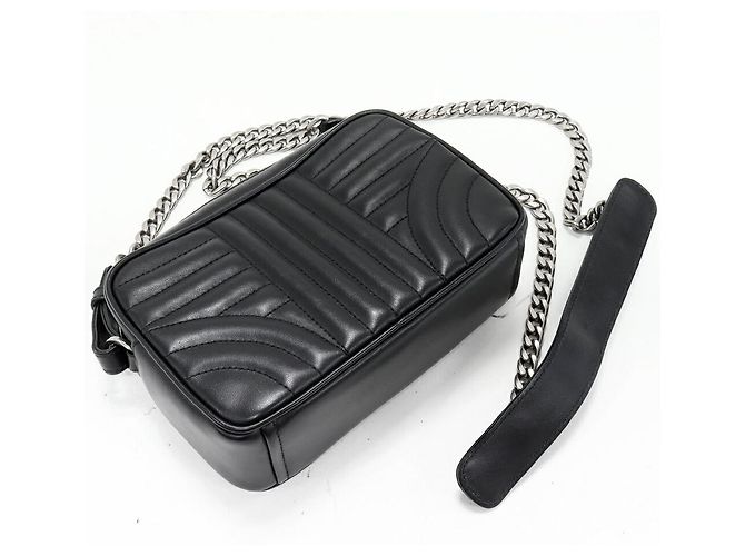 Borsa a spalla in pelle morbida Diagramme di Prada Nero - vista 3