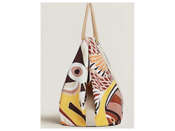 Hermès Traffic Jam Strandtasche Gelb - Ansicht 10