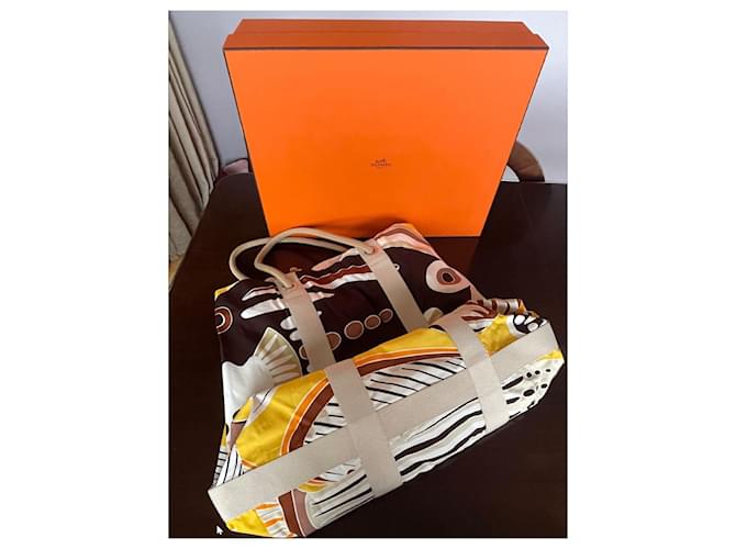 Hermès Traffic Jam Strandtasche Gelb - Ansicht 3