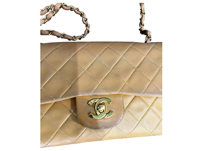 Timeless CHANEL Borsa Classica Doppia Media - Giallo Canarino Vivace - vista 15