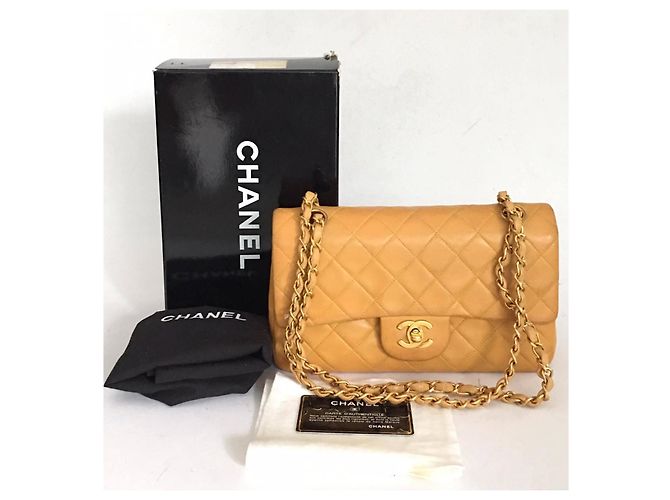 Timeless CHANEL Borsa Classica Doppia Media - Giallo Canarino Vivace - vista 2