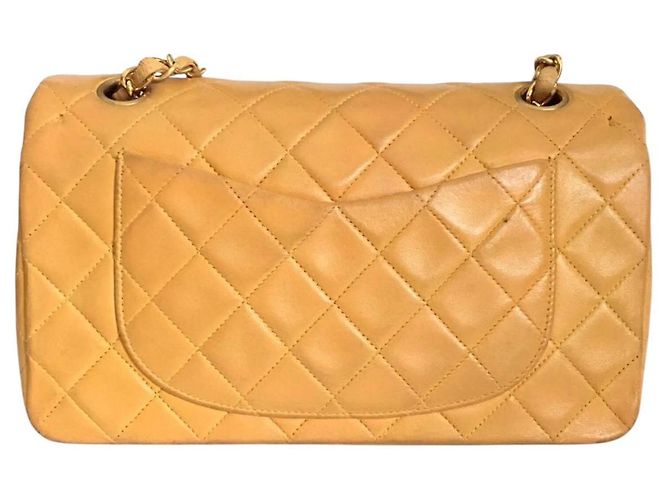 Timeless CHANEL Borsa Classica Doppia Media - Giallo Canarino Vivace - vista 3