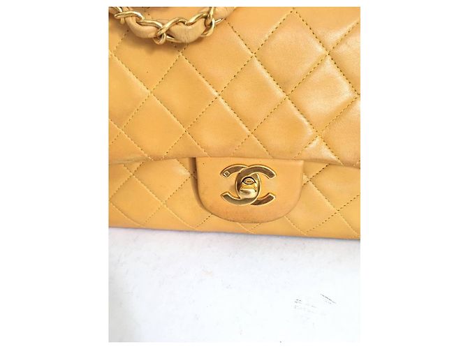 Timeless CHANEL Borsa Classica Doppia Media - Giallo Canarino Vivace - vista 4