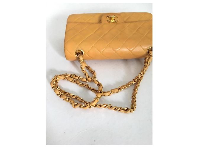 Timeless CHANEL Borsa Classica Doppia Media - Giallo Canarino Vivace - vista 7