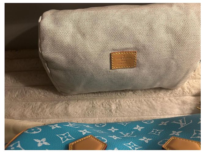 Louis Vuitton Borsa a Tracolla Speedy P9 25 Blu - vista 10