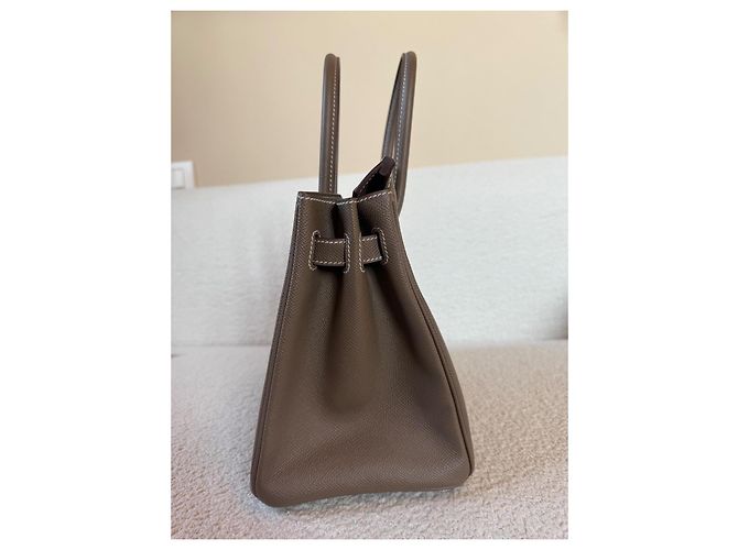 Borsa a mano Hermès Birkin 30 Epsom Etoup in pelle Marrone scuro - vista 11