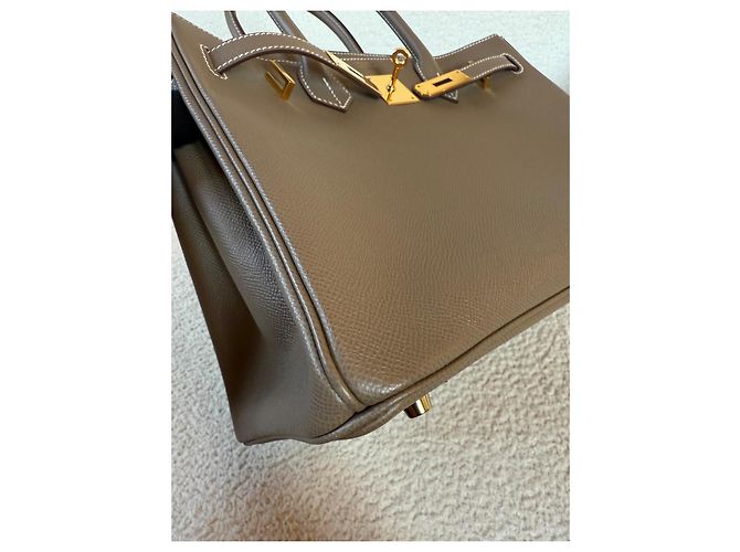 Borsa a mano Hermès Birkin 30 Epsom Etoup in pelle Marrone scuro - vista 12