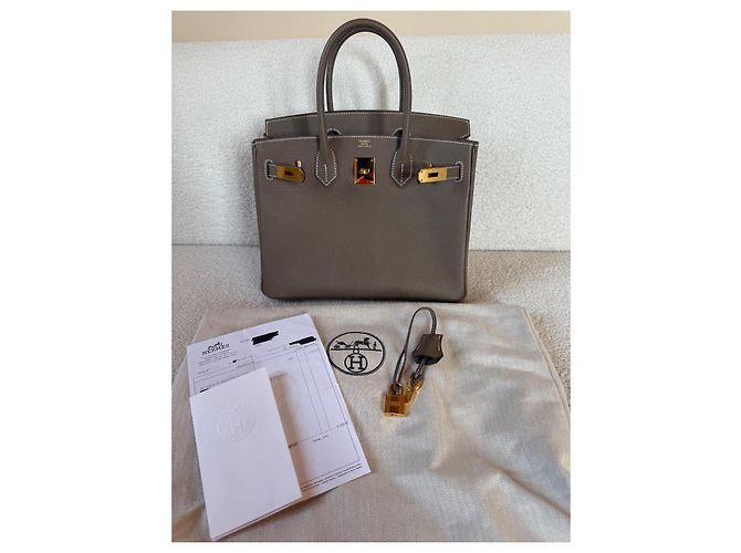 Borsa a mano Hermès Birkin 30 Epsom Etoup in pelle Marrone scuro - vista 13