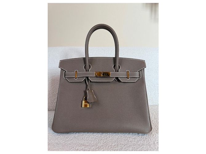 Borsa a mano Hermès Birkin 30 Epsom Etoup in pelle Marrone scuro - vista 2