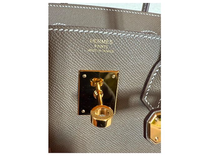 Borsa a mano Hermès Birkin 30 Epsom Etoup in pelle Marrone scuro - vista 5