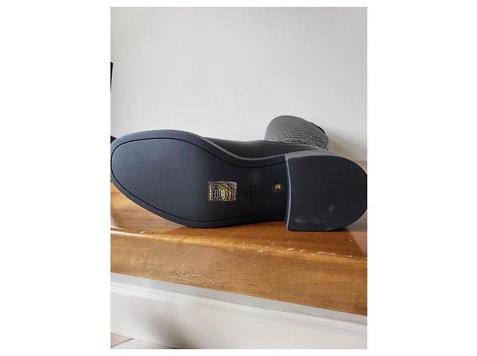 Botas de montar de cuero Gucci Marmont - negras - nuevas - Talla 36 Negro - vista 4