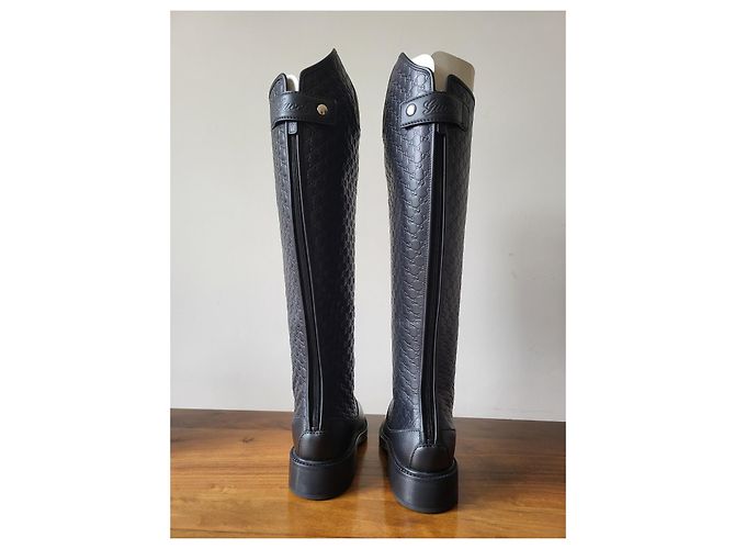 Botas de montar de cuero Gucci Marmont - negras - nuevas - Talla 36 Negro - vista 6