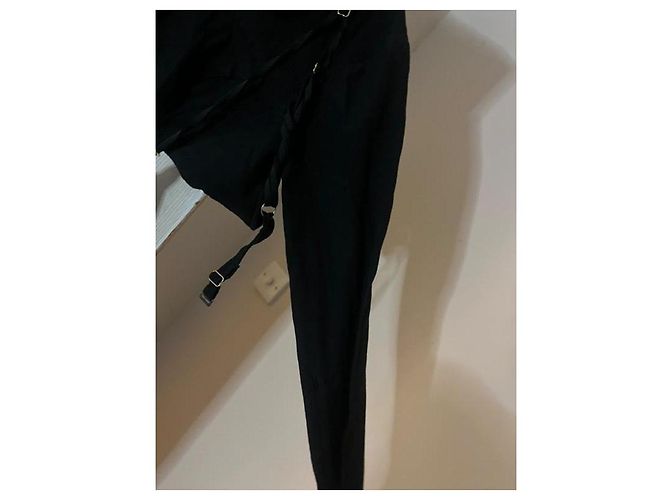 Jacquemus Maxikleid aus schwarzem Leinen - Ansicht 6