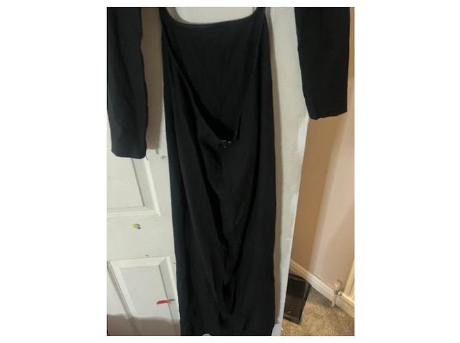 Jacquemus Maxikleid aus schwarzem Leinen - Ansicht 7