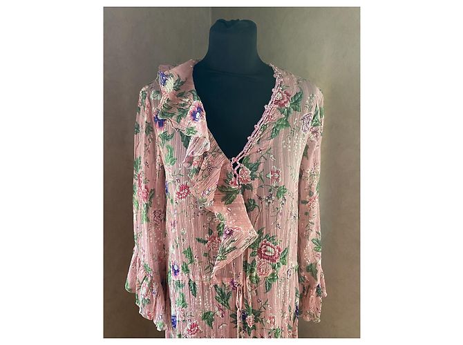 Autre Marque ANJUNA Kleid mit Blumenmuster in Rosa Pink - Ansicht 3
