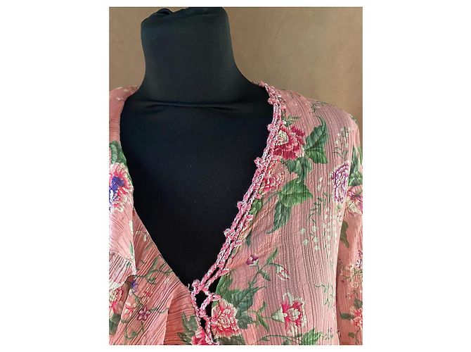 Autre Marque ANJUNA Kleid mit Blumenmuster in Rosa Pink - Ansicht 4
