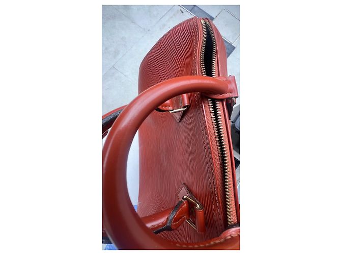 Louis Vuitton Speedy 30 in pelle Epi Marrone - vista 19