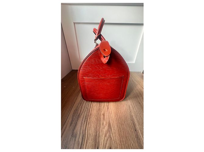 Louis Vuitton Speedy 30 in pelle Epi Marrone - vista 29