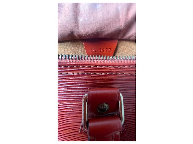 Louis Vuitton Speedy 30 in pelle Epi Marrone - vista 30