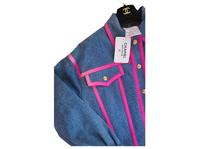 Chanel Kollektion Jacke Pink Blau - Ansicht 5