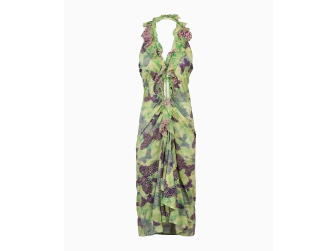 Emanuel Ungaro Ungaro Abendkleid, Modell Flora Print SS2008 Grün - Ansicht 2