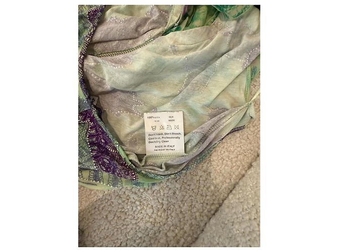 Emanuel Ungaro Ungaro Abendkleid, Modell Flora Print SS2008 Grün - Ansicht 4