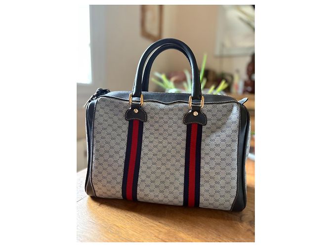 Ophidia Borsa Gucci in pelle blu navy - vista 2