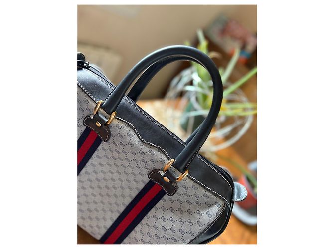 Ophidia Borsa Gucci in pelle blu navy - vista 3