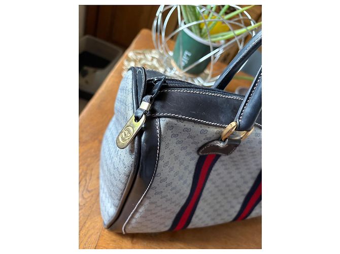 Ophidia Borsa Gucci in pelle blu navy - vista 4