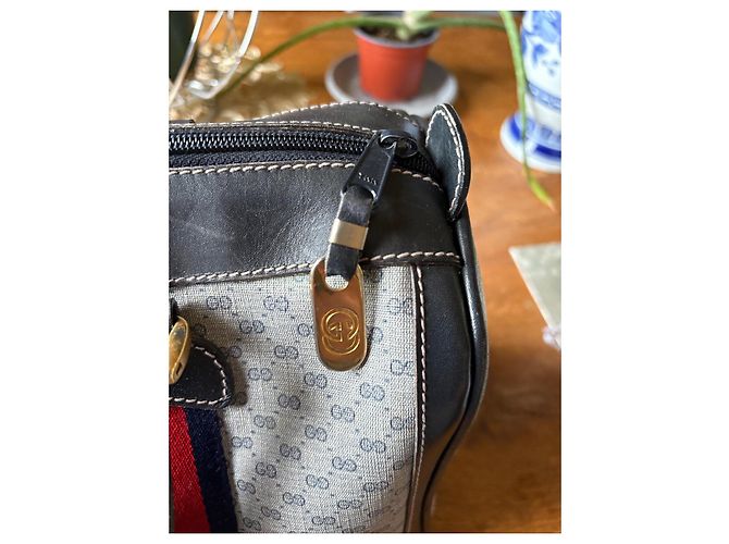 Ophidia Borsa Gucci in pelle blu navy - vista 8