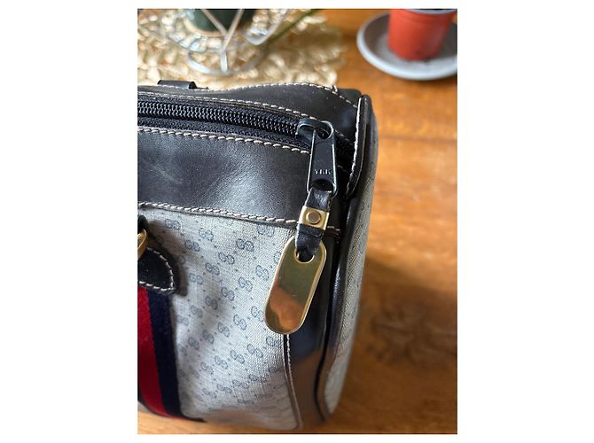 Ophidia Borsa Gucci in pelle blu navy - vista 9