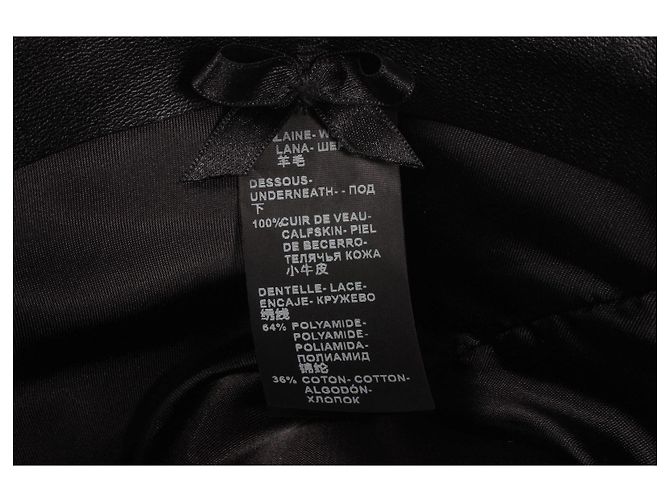 Cappello nero in lana e pelle The Kooples - vista 12