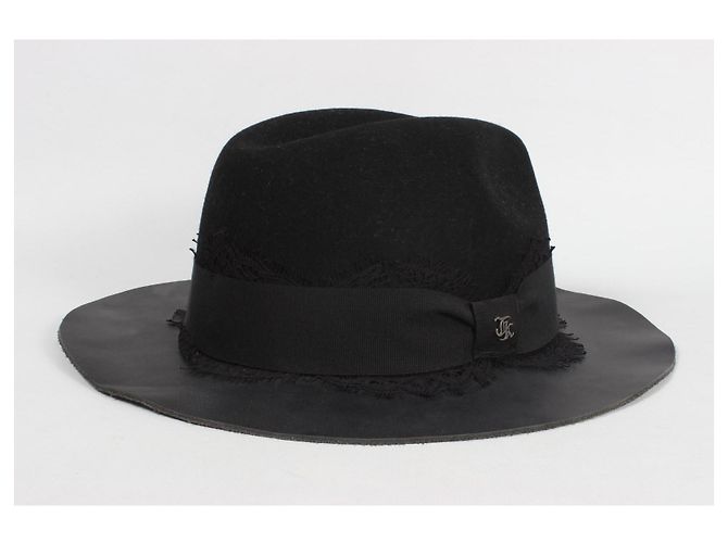 Cappello nero in lana e pelle The Kooples - vista 3