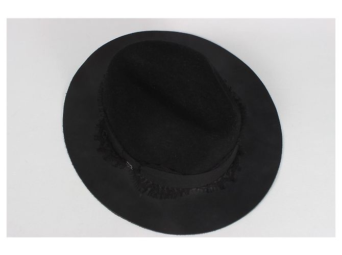 Cappello nero in lana e pelle The Kooples - vista 6