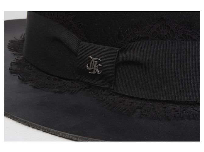 Cappello nero in lana e pelle The Kooples - vista 9