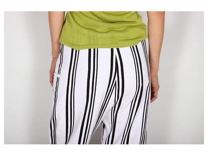 Pantalones Joseph blancos de algodón y lino - vista 4