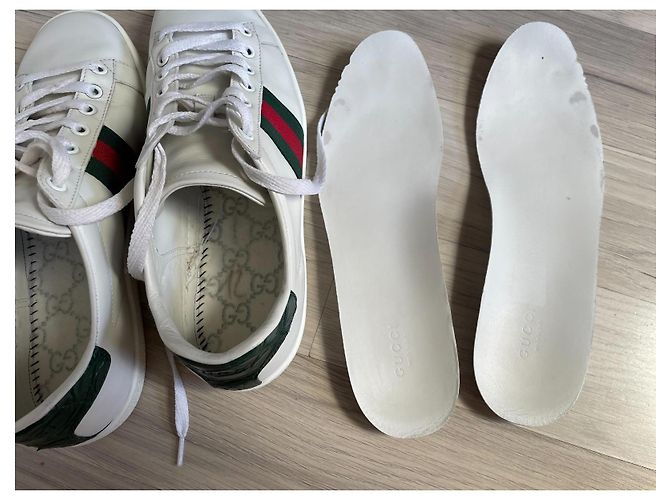 Sneaker Gucci Ace in pelle bianca Bianco - vista 10