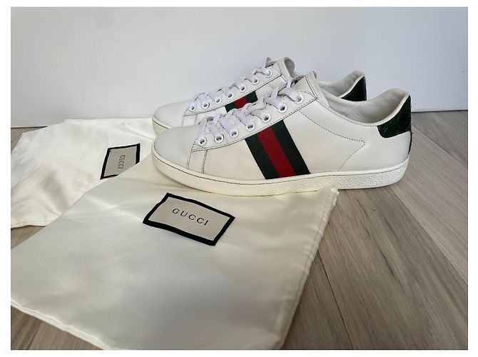 Sneaker Gucci Ace in pelle bianca Bianco - vista 2