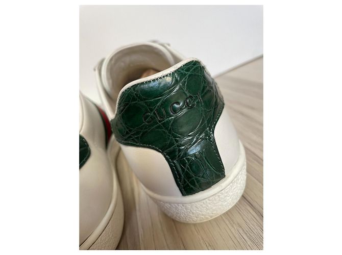 Sneaker Gucci Ace in pelle bianca Bianco - vista 6