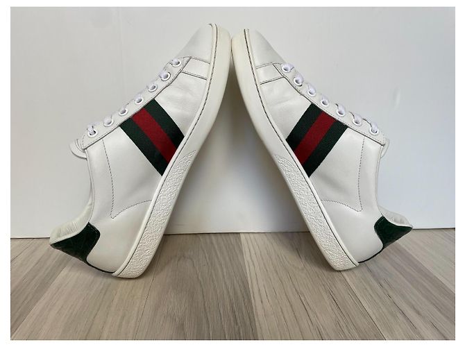 Sneaker Gucci Ace in pelle bianca Bianco - vista 7