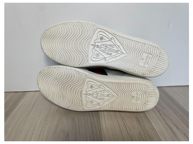 Sneaker Gucci Ace in pelle bianca Bianco - vista 8